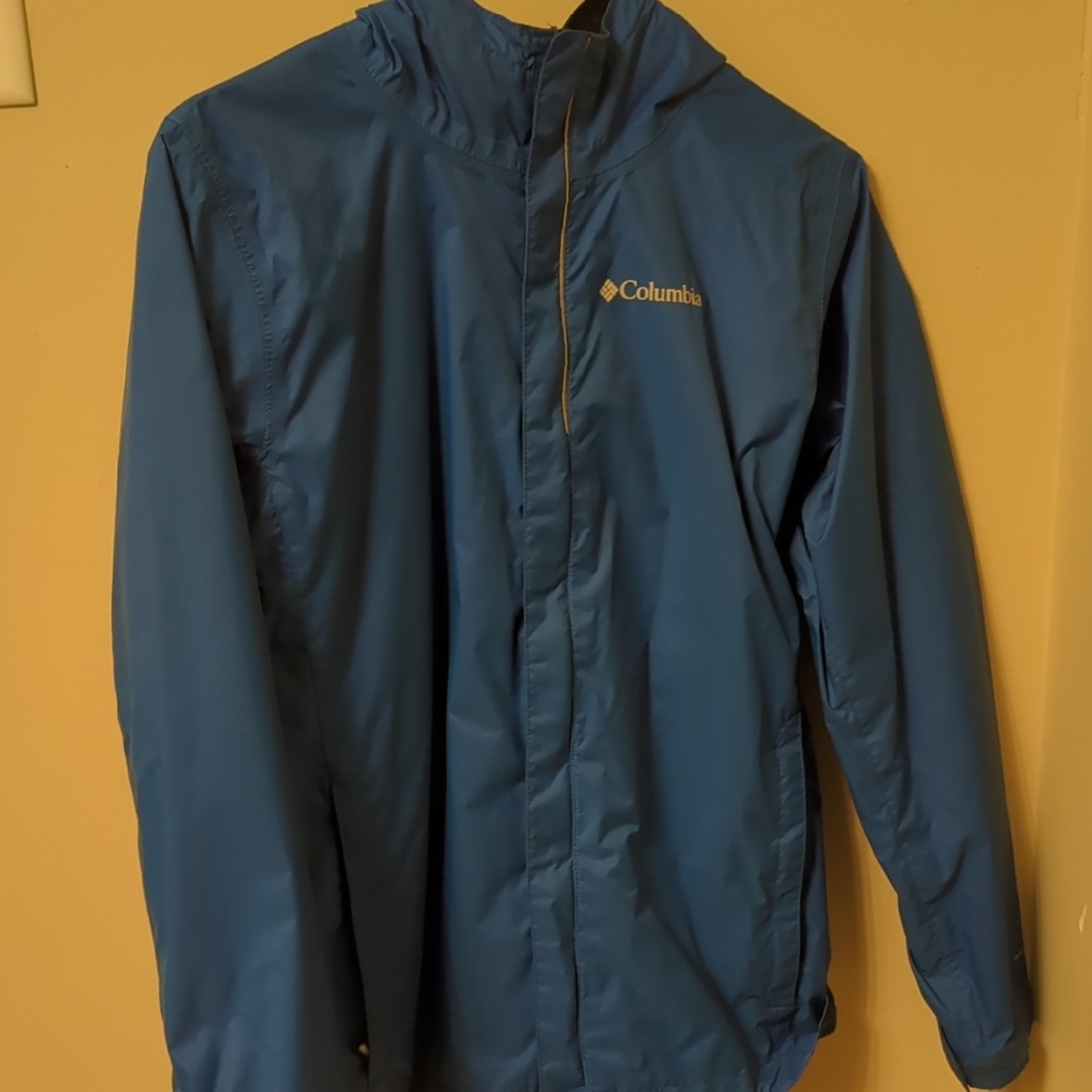 Columbia Blue Waterproof Raincoat Lightweight